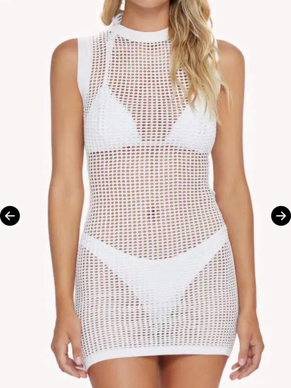 PQ Swim | White Mesh Swim Cover-Up Dress - Women Swim